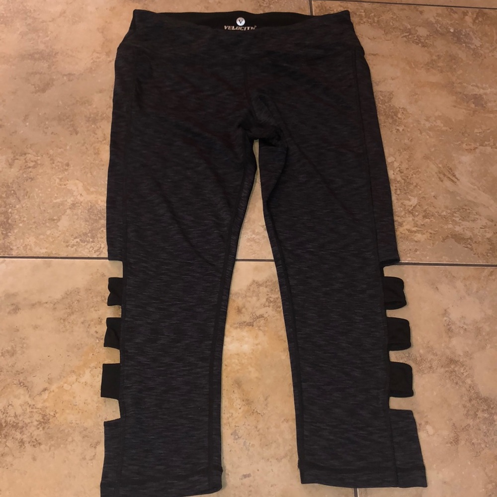 Yoga Work Out Pants w/ Slit Cut Outs